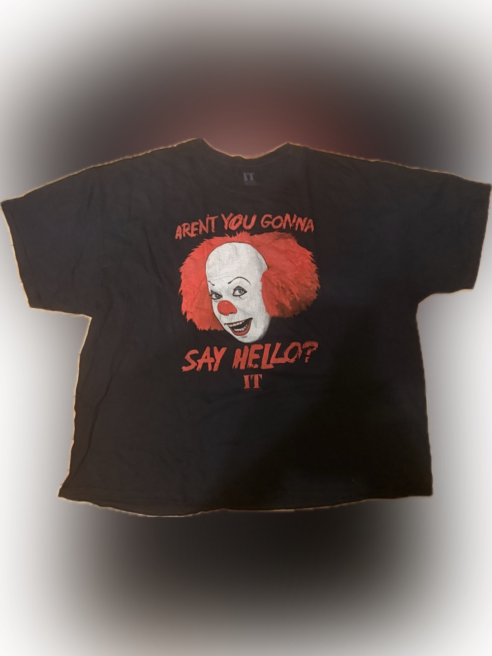 IT Pennywise Graphic Tee - Black with Red and White Print XXXL